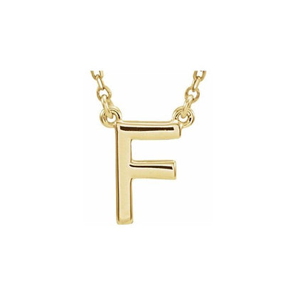 14K SOLID GOLD INTIAL NECKLACE