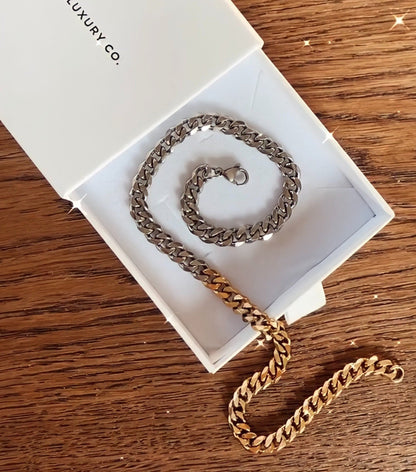 TWO-TONED PERFECT CHAIN NECKLACE