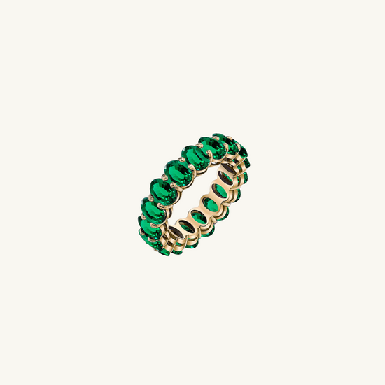 EMERALD OVAL ETERNITY BAND