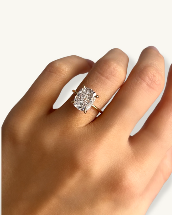 ELONGATED CUSHION CUT SOLITAIRE