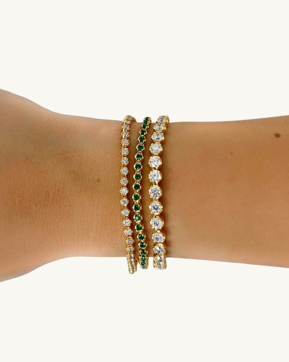 LUXE TENNIS BRACELET - Emerald