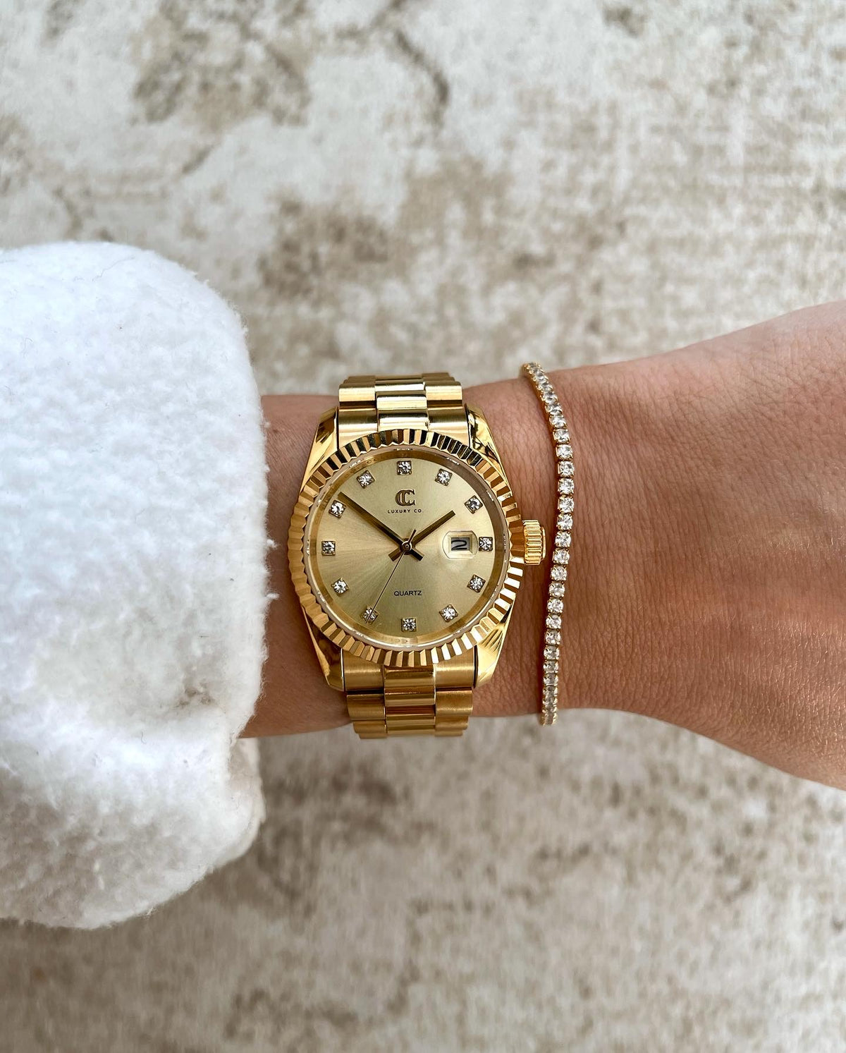 31MM OR - MONTRE PRESIDENT