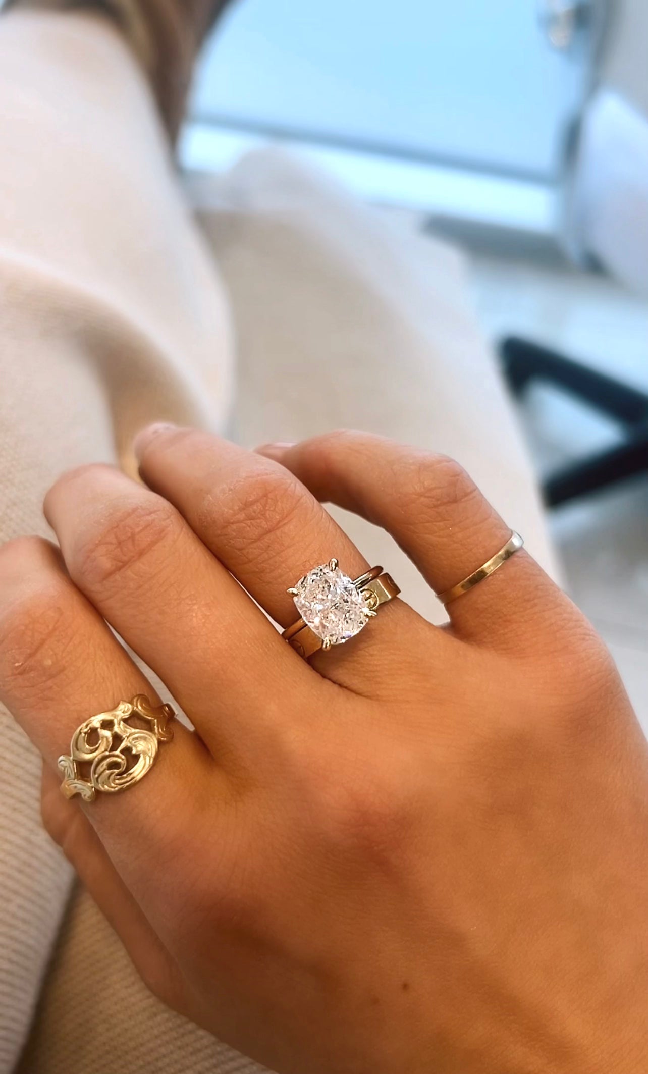 ELONGATED CUSHION CUT Solitaire – SHOPCCLUXURY - Main Image