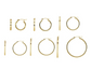 2MM 14K SOLID GOLD HOOPS + HUGGIES