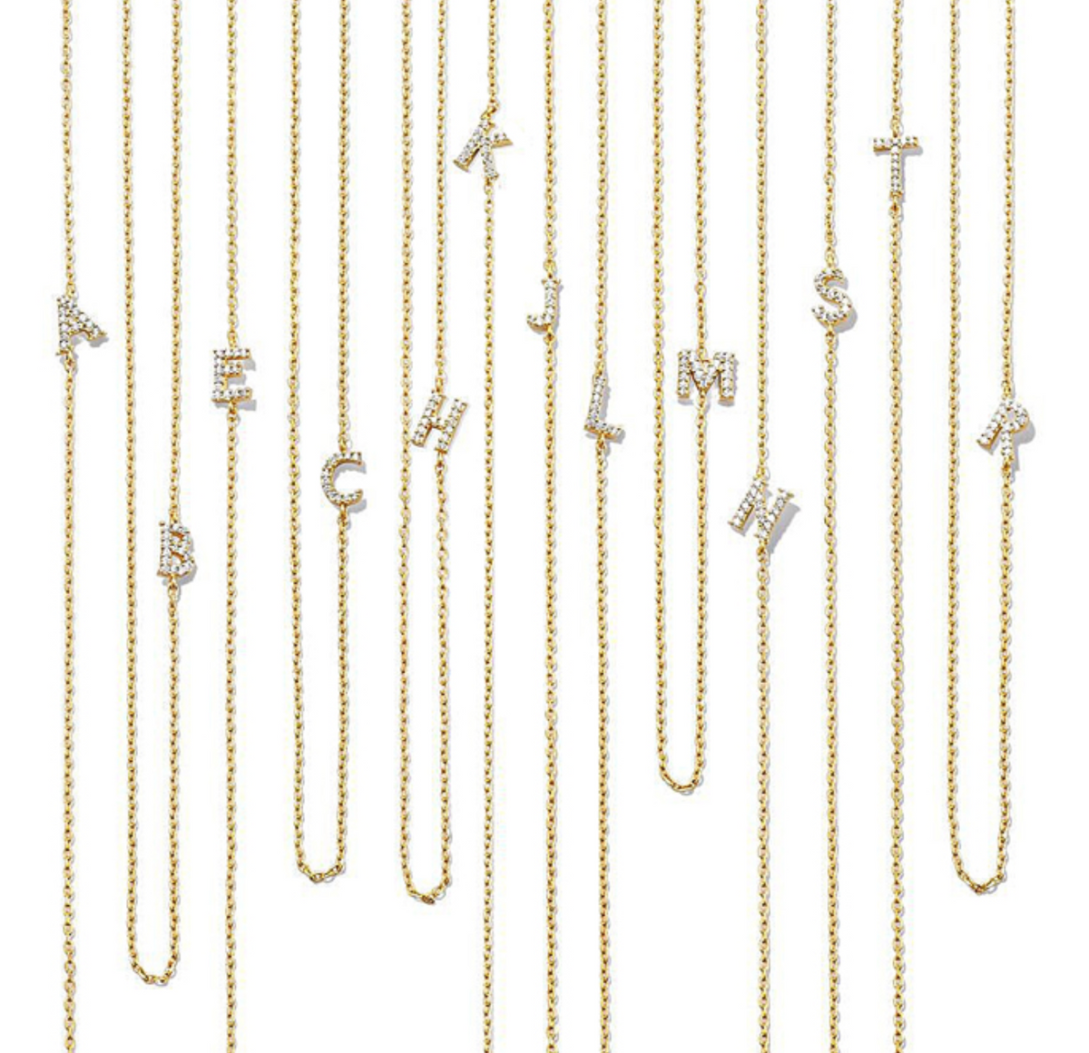 Le Collier Mark - COLLIER INITIALES MICRO PAVÉ