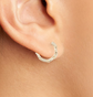 DIAMOND LINK MINI HOOP EARRINGS