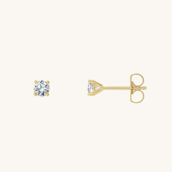 DIAMOND + SOLID GOLD STUDS