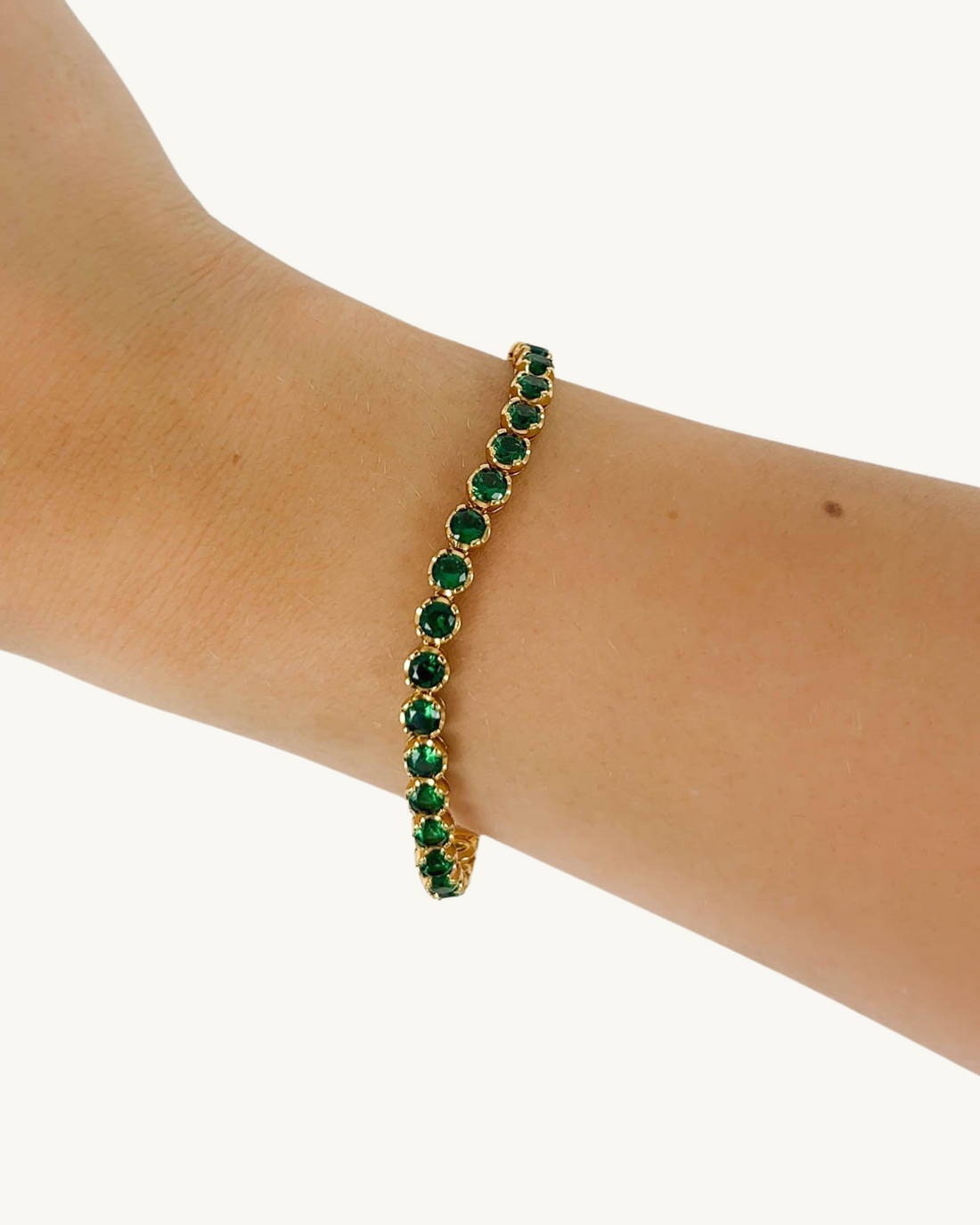 BRACELET TENNIS DE LUXE - Émeraude